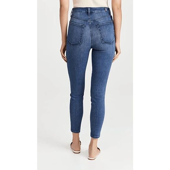 7 For all Mankind Women's size 24 Supper High waist Skinny Jeans Blue Label - Picture 1 of 11